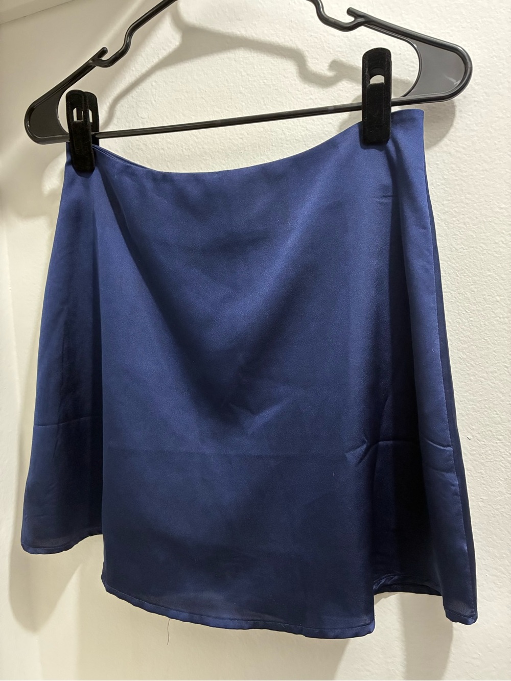 Women’s A-Line Satin Skirt - Midnight Blue